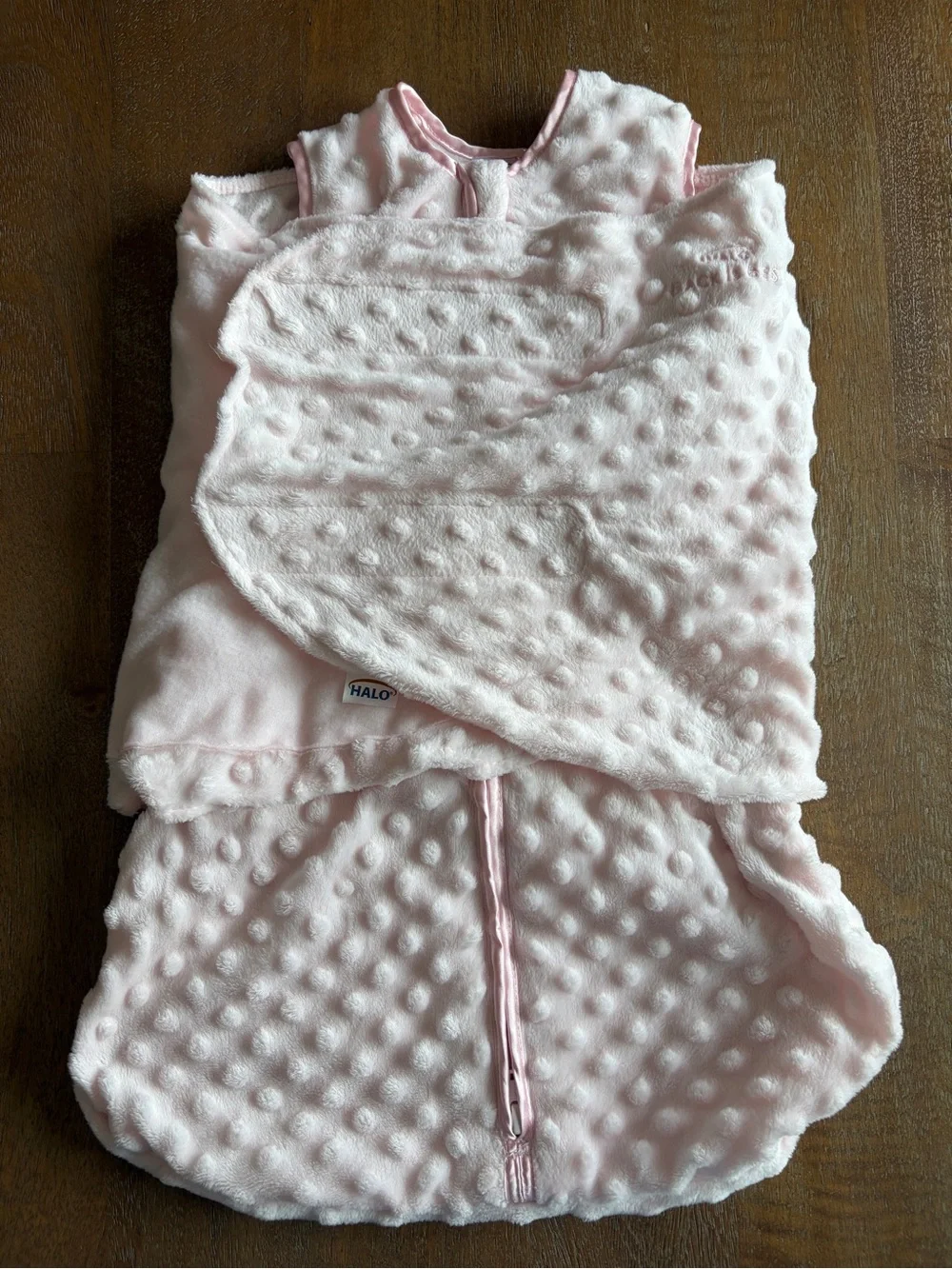 Halo Pink Baby Sleep Sack with Textured Dots